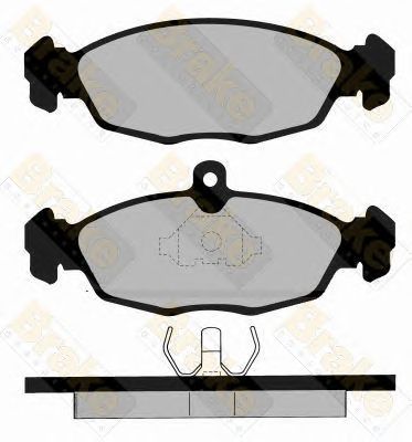 BRAKE ENGINEERING pa597 -  Комплект тормозных колодок, дисковый тормоз